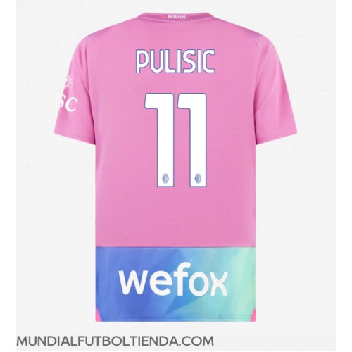 Camiseta AC Milan Christian Pulisic #11 Tercera Equipación Replica 2023-24 mangas cortas